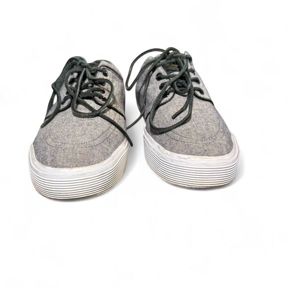 Polo Ralph Lauren Faxon Low in gray chambray canvas pony Sz 10.5D - Picture 3 of 8